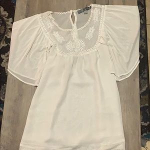 Flowy white embroidered blouse